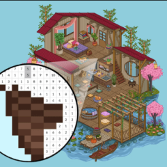 Coloring by Numbers: Pixel House